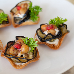 Mini Eggplant Fatteh